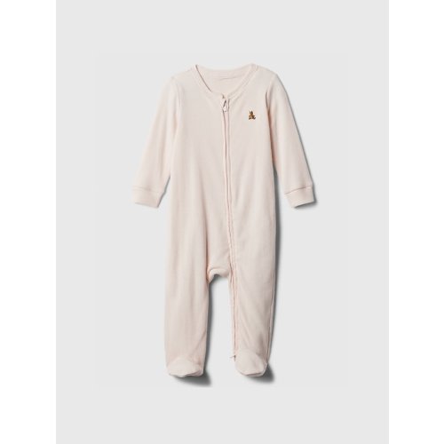 Baby Ribbed Two-Way Zip One-Piece