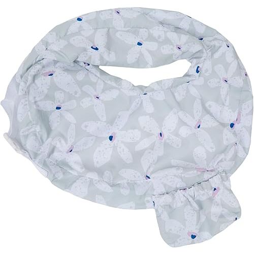 My Brest Friend Original Nursing Pillow Cover - Slipcovers for Baby - Adjustable Fit, Easy Care, Durable - Original Nursing Pillow Not Included, Platinum Posies