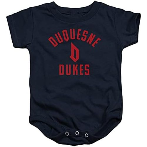 Duquesne University Official One Color Duquesne Dukes Logo Unisex Infant Snap Suit for Baby