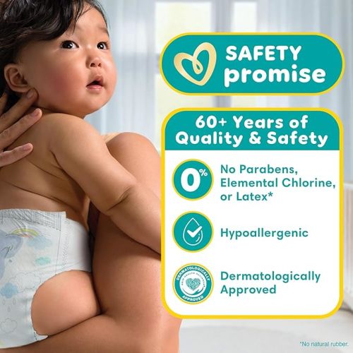 Pampers Baby Diapers - Swaddlers - Size 0, 84 Count, Ultra Absorbent Disposable Newborn Diaper