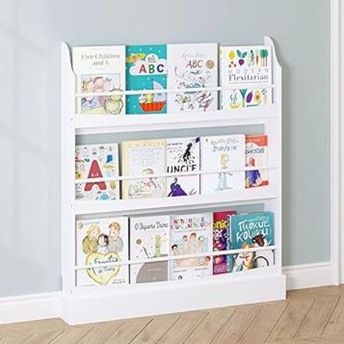 UTEX Kids Bookshelf, 3 Tiers Book Shelf and Storage for Kids Rooms, Kids Bookcase Rack Wall for Bedroom,Study Living Room,White
