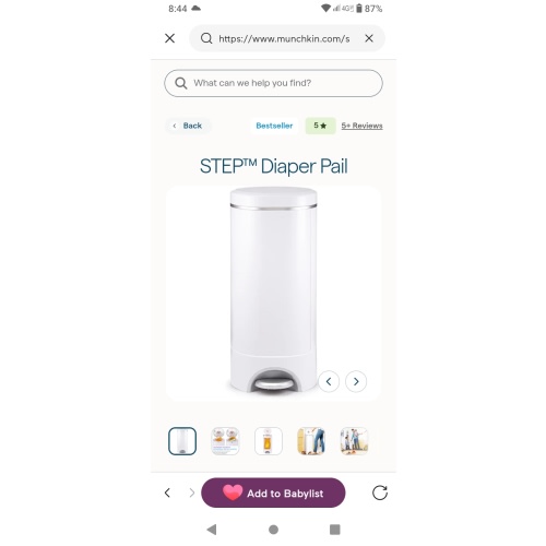 STEP™ Diaper Pail | #1In Odor Control | Munchkin