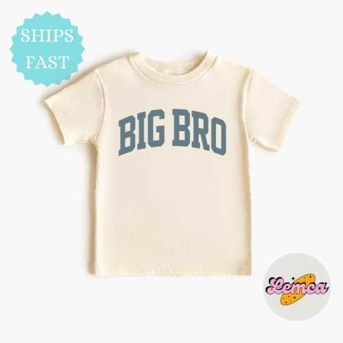 Big Bro Varsity Toddler Shirt: Retro College Sibling Tee