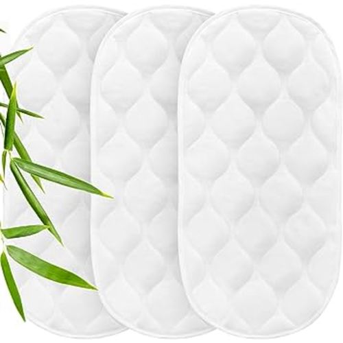 TILLYOU Changing Pad Liners 3 Pack - Premium Changing Pad with Waterproof Coating, Perfect for Baby's Comfortable and Clean Diaper Changing, 27" x 13", Pure White