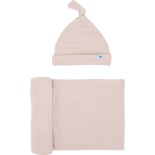 little unicorn Stretch Knit Hat & Swaddle Set, Rosie