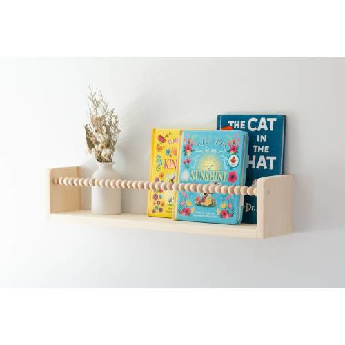 Nursery Bookshelf, Nursery Shelves Boho Macrame, Nursery Decor, Gender Neutral Gift,Children's Bookshelves, Floating Shelves,Kid's Bookshelf