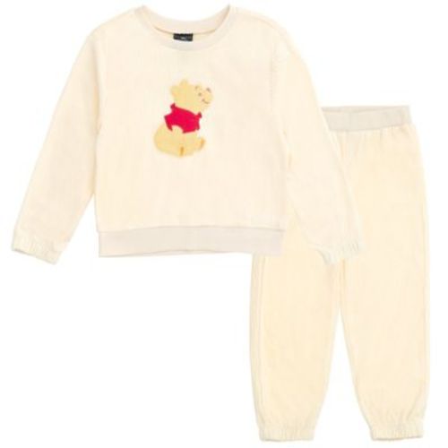 Disney Junior Baby Girls Lightweight Ribbed Velour Sweatshirt and Jogger Pants Outfit Set Infant
