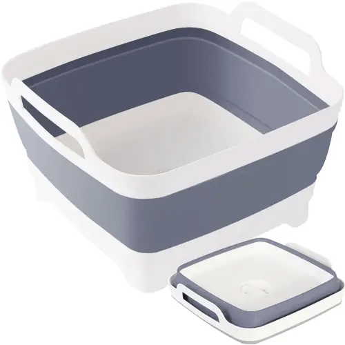 Collapsible Dish Tub 9L-Collapsible Basin Bucket Portable Sink