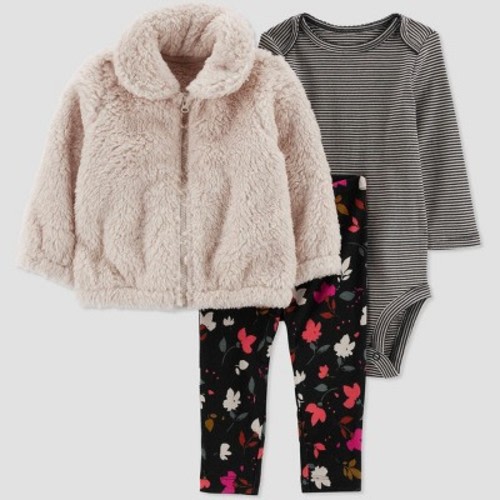Carter's Just One You®️ Baby Girls' Floral Jacket & Bottom Set, Size: 12M