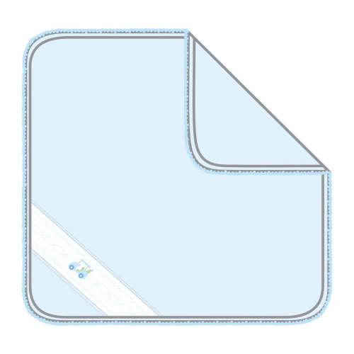 Tiny Caddy Blue Smocked Receiving Blanket