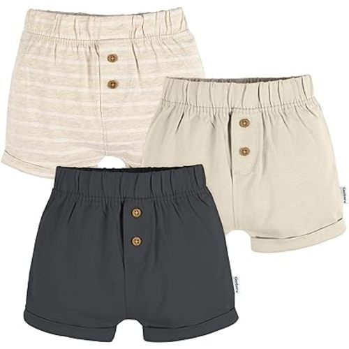 Gerber Unisex-Baby 3-Pack Knit Shorts