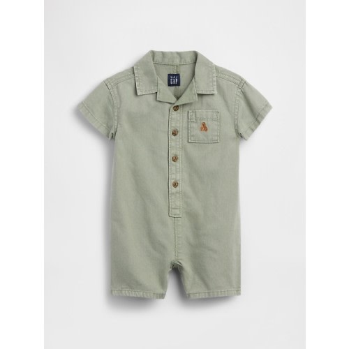 Baby Denim Pocket Shorty One-Piece