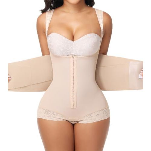 SHAPSHE 3 in 1 Detachable Velcro Fajas Colombianas Moldeadoras Body Shaper
