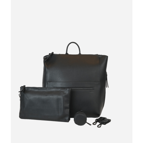 The Square Diaper Bag Bundle - Black / Black