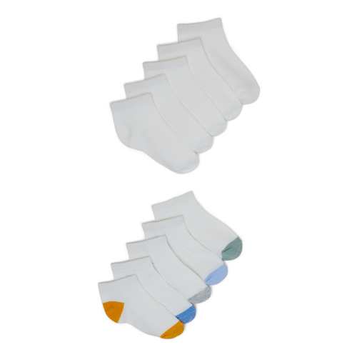 Wonder Nation Baby Low Cut Socks, 10 Pack, 0M- 5T