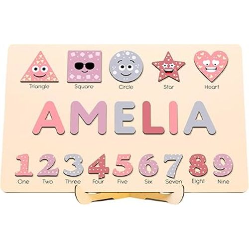Name Puzzle for Kids, Montessori Board, Personalized Custom Name Puzzle Sign, Toddler Gift, Baby Name Toy, Gift for Kids