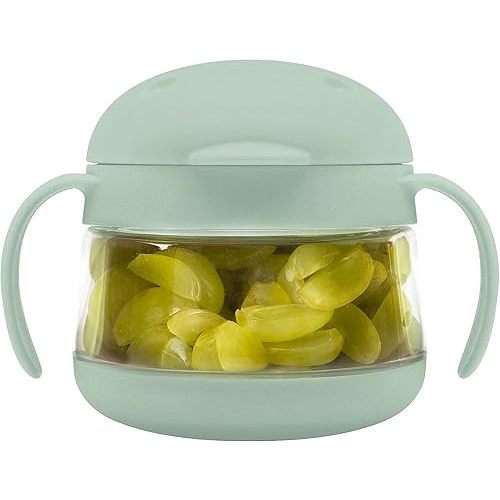 Ubbi Tweat No Spill Snack Container for Kids, BPA-Free, Toddler Snack Container, Sage