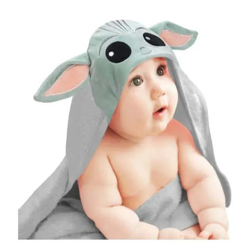 Lambs & Ivy Hooded Baby Bath Towel, The Child Yoda