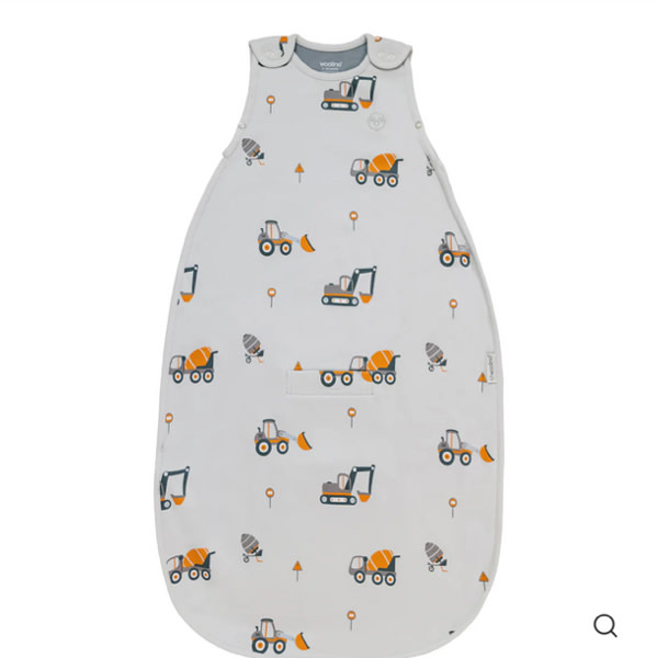 4 Season® Ultimate Baby Sleep Bag, Merino Wool & Organic Cotton, Heavy Machinery