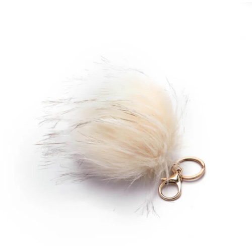 Faux Fur Pouf Bag Charm