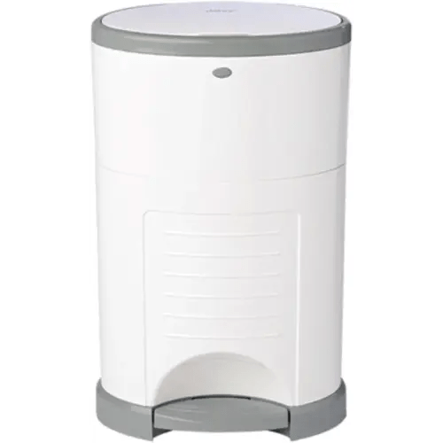 Diaper Dekor Plus Hands-Free Diaper Pail | Largest & Easiest to Use | Just Step–Drop–Done | Doesn’t Absorb Odors | Quick Bag Change | Great for Cloth Diapers | 70% Recycled Materials | EKO White