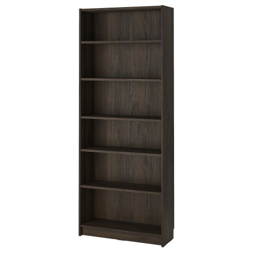 BILLY Bookcase - dark-brown oak effect 31 1/2x11x79 1/2 "
