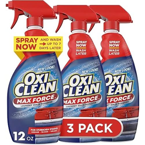 OxiClean Max Force Laundry Stain Remover Spray, 12 Fl. Oz, 3-Pack