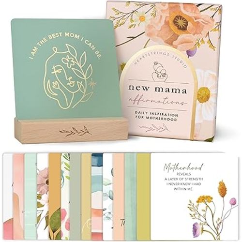 New Mom Affirmation Cards - 52 Daily Affirmations | Postpartum gifts for moms | New Mommy Survival Kit | mom care package after baby | Pregnancy affirmation cards | Thoughtful Gift for Mothers