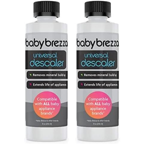 Baby Brezza Descaler 8 oz. Made in USA. Universal Descaling Solution for Brezza and Other Baby Appliances. Removes Mineral Build-up and extends Your Machine’s lifespan (Pack of 2)