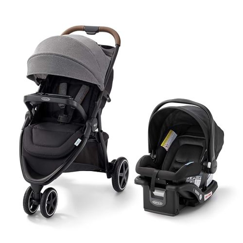 Graco Outpace LX All-Terrain Travel System - includes SnugRide 30 Lite Infant Car Seat, Briggs, High-Performance Stroller/Car Seat Combo, Practical & Durable