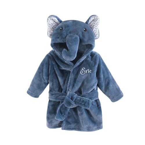 PERSONALIZED Baby Bathrobe -Animal -Infant Bath robe -Custom Monogram /Name Embroidered Gift /Elephant /Infant /Baby Shower /Baby Bath Robe