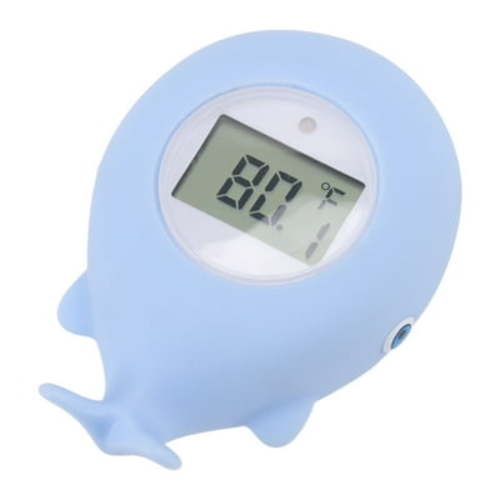 Baby Bath Tub Thermometer, Advanced Sensors Exquisite Whale Shaped Bath Floating Toy Thermometer Silent Alarms For Bathroom