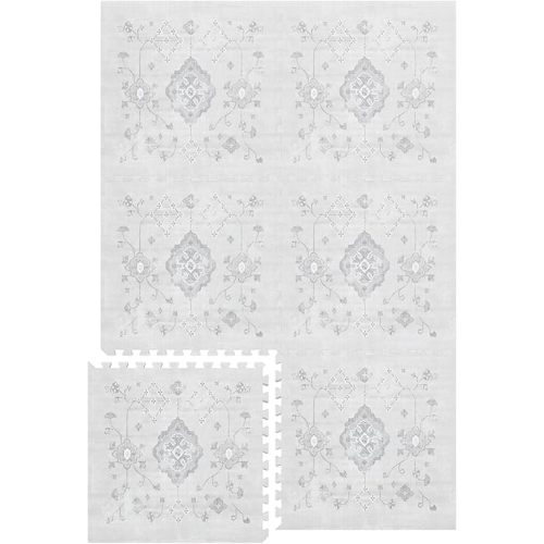 Lillefolk Baby Foam Play Mat - Baby Playmat | Tiles Interlocking Mat - Foam Baby Mat for Babies & Toddlers - Non Toxic Play Mat for Baby Tummy Time Mat (Extra Large Size 6x4 ft (6 Tiles), Ash