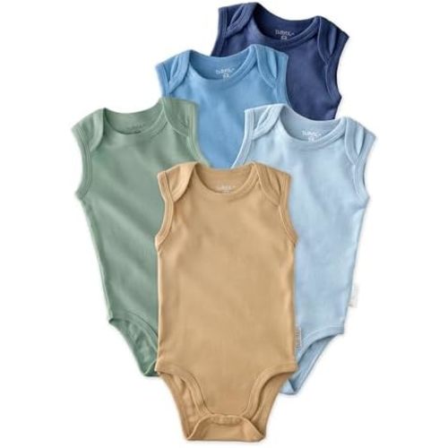 Sam 5-Pack Sleeveless Bodysuits 100% Organic Cotton Baby Clothes for Boys and Girls​​