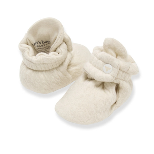 Organic Cotton Quilted Bee Baby Booties - Oat – Burt's Bees Baby