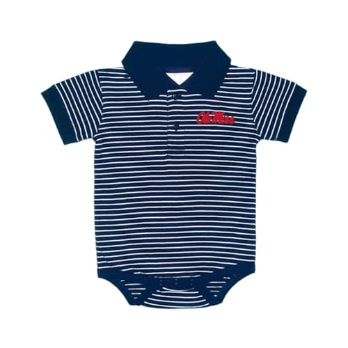 Two Feet Ahead Striped Short Sleeve Golf Polo Baby Bodysuit Creeper Infants Newborn Sizes 0-3M 6M 12M