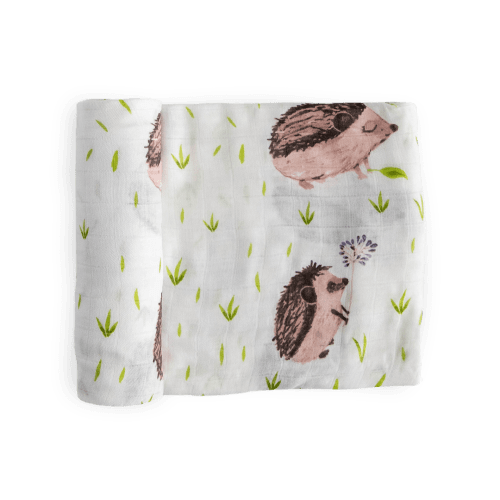 Deluxe Muslin Swaddle Blanket - Hedgehog