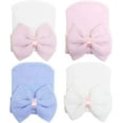 Sinhoon Newborn Hats for Baby Girls Hospital Hat Baby Girl Bows and Headbands Infant Beanie Nursery Caps