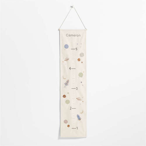 Space Canvas Personalized Kids Growth Chart