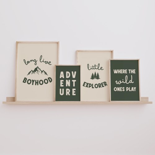 Woodland Nursery Prints: Adventure Wall Art, Set of 4 (Digital Download)