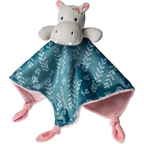 Mary Meyer Stuffed Animal Lovey Security Blanket, 13 x 13-Inches, Jewel Hippo