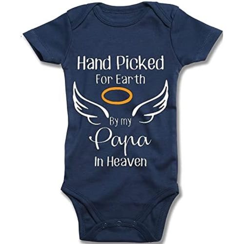 Hand Picked for Earth -Family Unisex-Baby Bodysuit Blue Short Sleeve0-24 Months Newborn Gift