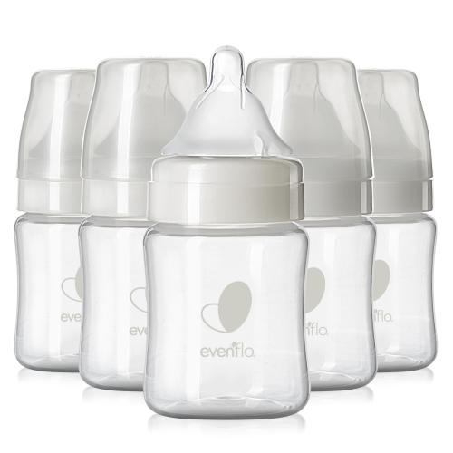 Evenflo Balance Plus Wide Neck Baby Bottles, 5oz Pack of 6, Premium Proflo Venting for Newborn - Infants