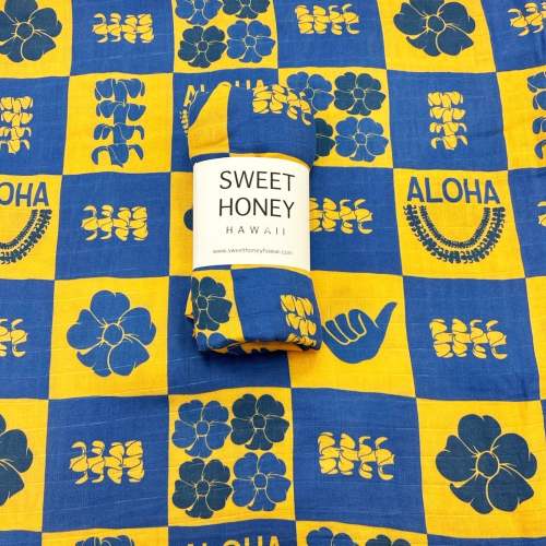 Aloha Puakenikeni Bamboo Swaddle Blanket