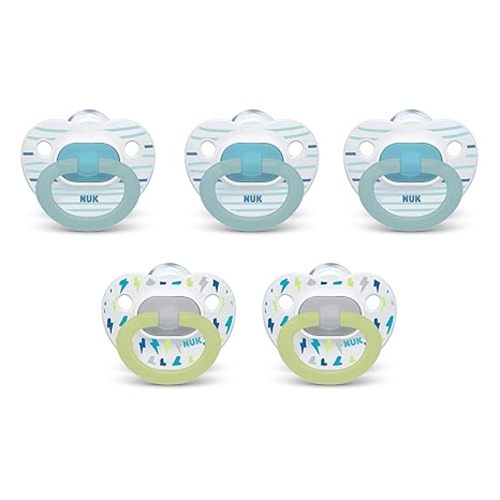 NUK Orthodontic Pacifiers, 6-18 Months, 5-Pack
