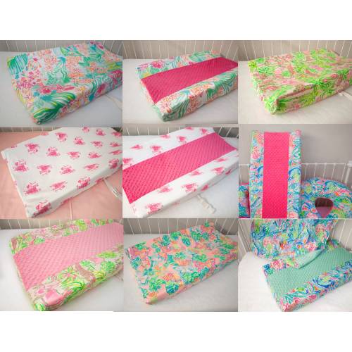 Changing Pad Cover - Palm Beach Nursery - Mermaid Cove, Palms, Elephants, Flamingoes, Orchids, Tropical, Nursery Décor- Baby Shower Gift