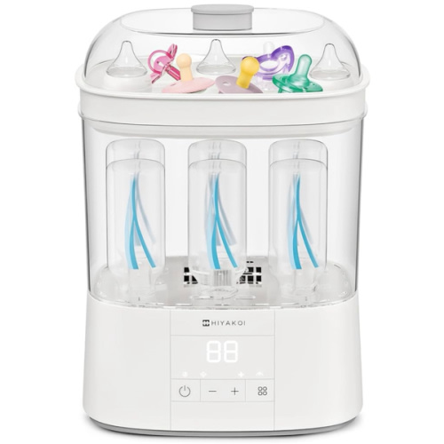 Bottle Sterilizer and Dryer, HIYAKOI Electric Steam Baby Bottle Sterilizer and Dryer, All-in-One Sterilizer 2 Layers Large for Baby Bottles, Parts & Other Newborn Essentials - HEPA Filtration