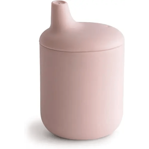 mushie 100% Silicone Baby Sippy Cup | 6 Months+ (Blush)
