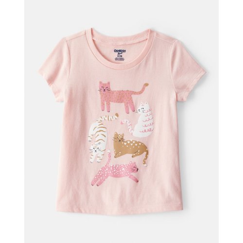 Toddler Girl Cat Short-Sleeve Graphic Tee - Pink - OshKosh | Carter's