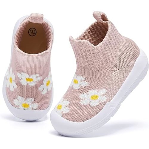 MORENDL Baby Sock Shoes Toddler Walking Shoes Infant Non-Slip Slippers Boys & Girls Slip On Sneakers…